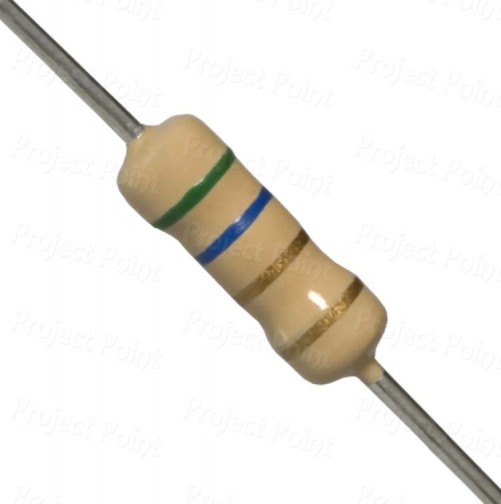 5.6 Ohm 0.5W Carbon Film Resistor 5% - High Quality (Min Order Quantity 1 pc for this Product)