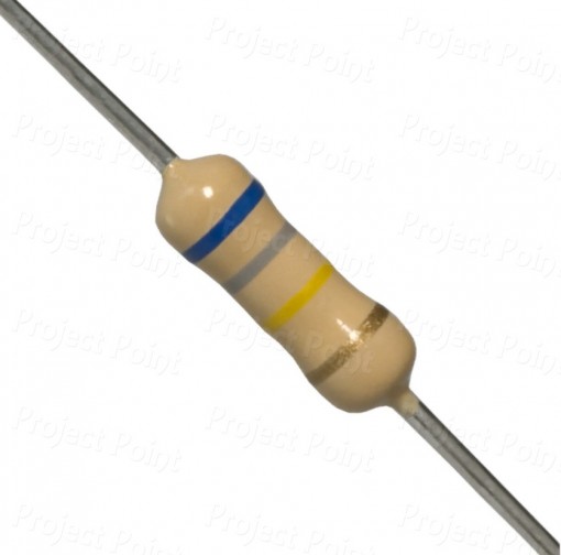 680K Ohm 0.5W Carbon Film Resistor 5% - Medium Quality (Min Order Quantity 1 pc for this Product)