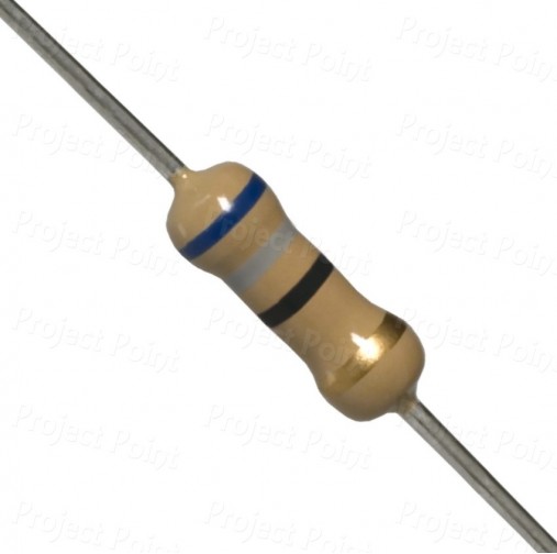 68 Ohm 0.5W Carbon Film Resistor 5% - High Quality (Min Order Quantity 1 pc for this Product)