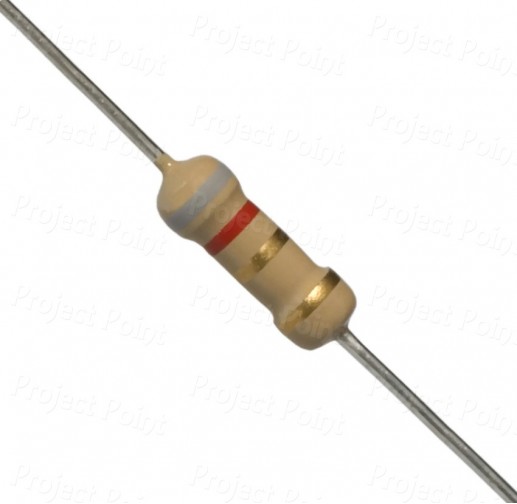 8.2 Ohm 0.5W Carbon Film Resistor 5% - High Quality (Min Order Quantity 1 pc for this Product)