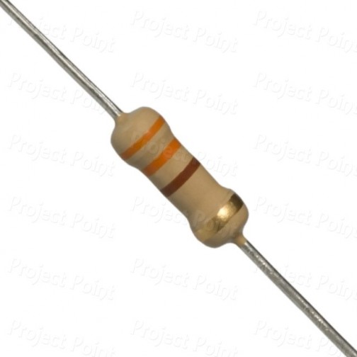 330 Ohm 0.5W Carbon Film Resistor 5% - High Quality (Min Order Quantity 1 pc for this Product)