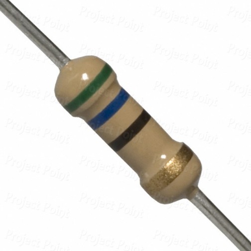 56 Ohm 0.5W Carbon Film Resistor 5% - High Quality (Min Order Quantity 1 pc for this Product)