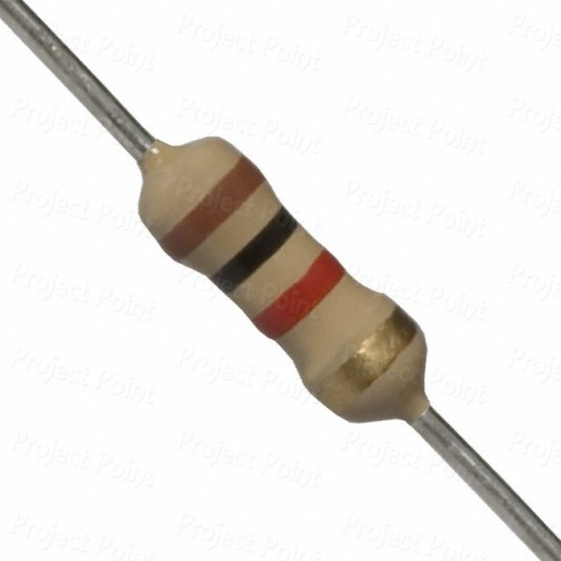 1K Ohm 0.25W Carbon Film Resistor 5% - Medium Quality (Min Order Quantity 1 pc for this Product)