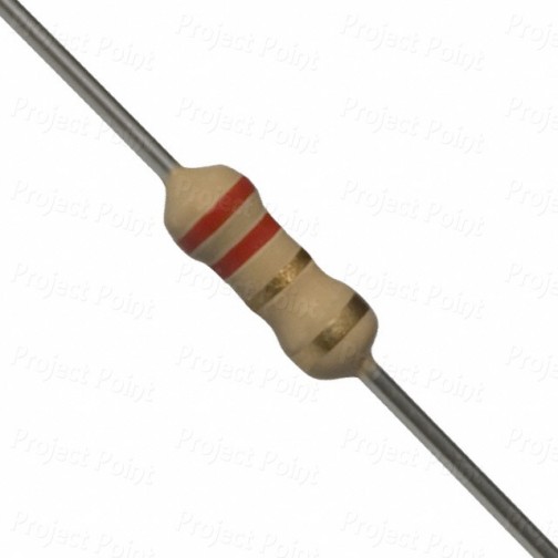 2.2 Ohm 0.25W Carbon Film Resistor 5% - High Quality (Min Order Quantity 1 pc for this Product)