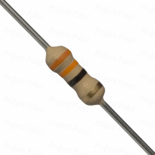 33 Ohm 0.25W Carbon Film Resistor 5% - High Quality (Min Order Quantity 1 pc for this Product)