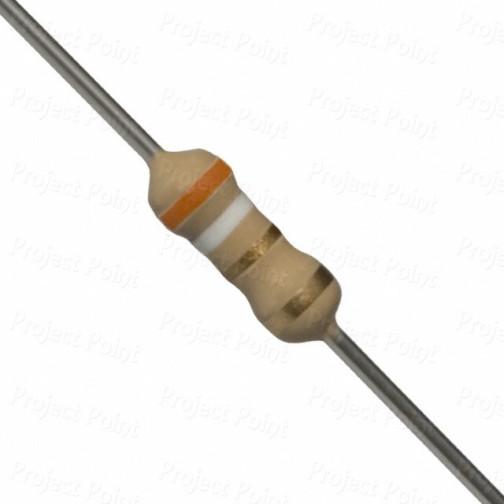 3.9 Ohm 0.25W Carbon Film Resistor 5% - High Quality (Min Order Quantity 1 pc for this Product)