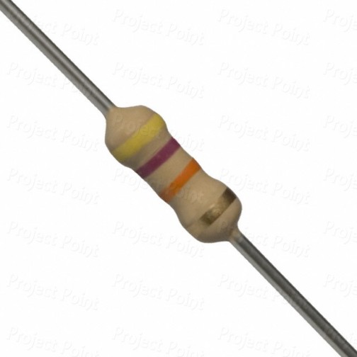 47K Ohm 0.25W Carbon Film Resistor 5% - High Quality (Min Order Quantity 1 pc for this Product)