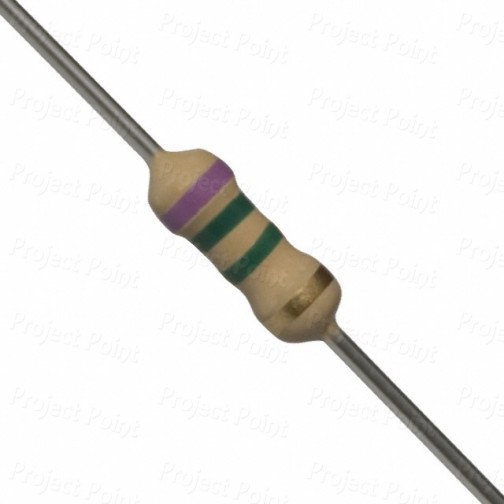 7.5M Ohm 0.25W Carbon Film Resistor 5% - High Quality (Min Order Quantity 1 pc for this Product)