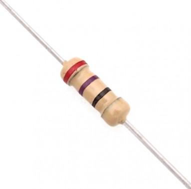 27 Ohm 0.5W Carbon Film Resistor 5% - Medium Quality (Min Order Quantity 1pc for this Product)