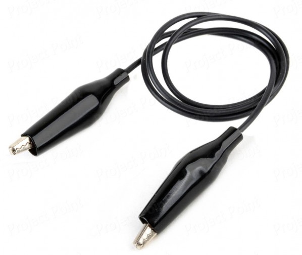 Alligator to Alligator (Crocodile) Jumper Cable - 20Cm 3A Black (Min Order Quantity 1 pc for this Product)