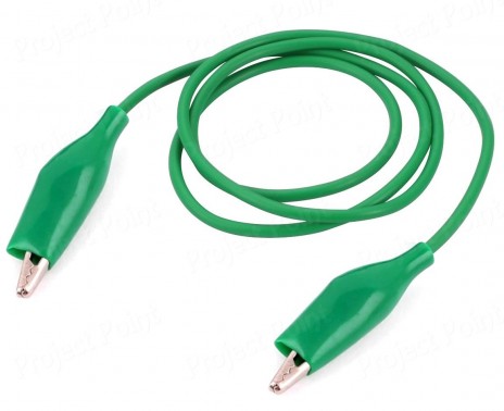 Alligator to Alligator (Crocodile) Jumper Cable - 6A 30cm Green (Min Order Quantity 1 pc for this Product)