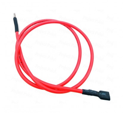 24A Battery Cable - Female Spade Terminals to Open Wire - 61cms Red (Min Order Quantity 1pc for this Product)