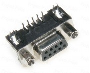 DB9 9-Pin PCB Mount Right Angle Female D-sub Connector