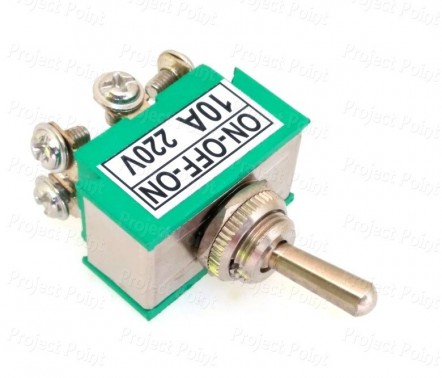 Double Pole Center-Off Toggle Switch - 10A (Min Order Quantity 1pc for this Product)