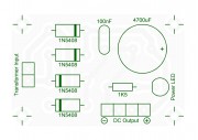 Components Layout of 2A Full Wave Bridge Rectifier Power Supply PCB