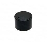 25mm Black Plastic Knob for D-Type Shaft - Low Profile