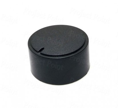 33mm Black Plastic Knob for D-Type Shaft - Low Profile (Min Order Quantity 1pc for this Product)