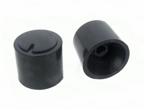 20mm Black Plastic Knob for D-Type Shaft - Low Profile (Min Order Quantity 1pc for this Product)