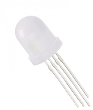 8mm 4-Pin Diffused Common Anode RGB LED - High Quality (Min Order Quantity 1pc for this Product)