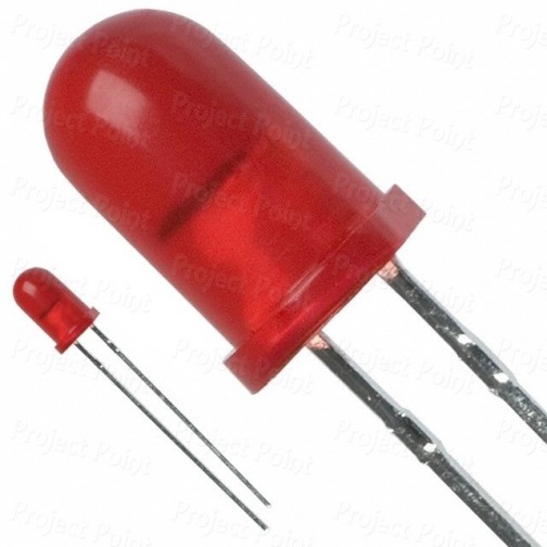 5mm High Quality Diffused Lens Red LED (Min Order Quantity 1 pc for this Product)