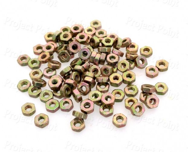 M2.5 High Quality Nut - Golden Plated (Min Order Quantity 1 pc for this Product)