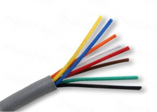 8 Core High Quality Flexible PVC Insulated Round Cable - 1Mtr (Min Order Quantity 1 mtr for this Product)