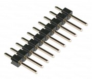 10-Pin 11mm Brass Straight Male Header - Berg Strip