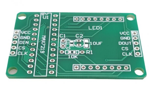 MAX7219 LED Matrix - 8-Digit LED Display Drivers PCB (Min Order Quantity 1pc for this Product)