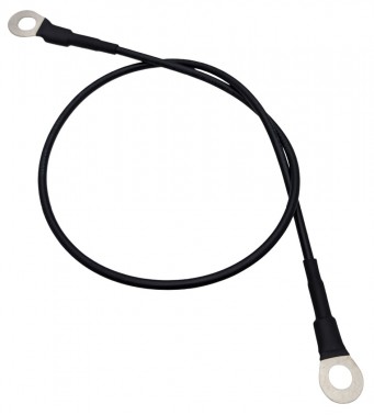 Jumper Cable - 6mm Ring Type Lug to Lug Terminals - 13A 80cm Black (Min Order Quantity 1pc for this Product)