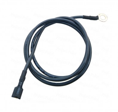 Female Spade to 6mm Ring Type Lug Terminals Cable - 24A 25cm Black (Min Order Quantity 1pc for this Product)