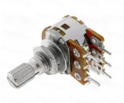 1K Ohm 16mm Linear Taper 6-Pin Dual Gang Rotary Potentiometer