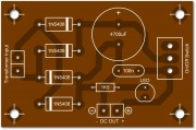 2A Full Wave Bridge Rectifier Power Supply with Switch PCB (Min Order Quantity 100pcs for this type PCB)