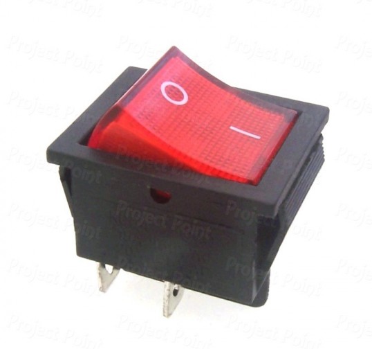 10A DPST Best Quality Illuminated Rocker Switch - Red (Min Order Quantity 1 pc for this Product)