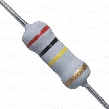 200K Ohm 1W Flameproof Metal Oxide Resistor - Medium Quality (Min Order Quantity 1pc for this Product)