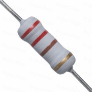 220 Ohm 1W Flameproof Metal Oxide Resistor - Medium Quality
