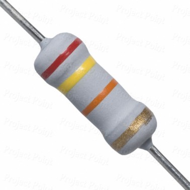 24K Ohm 1W Flameproof Metal Oxide Resistor - Medium Quality (Min Order Quantity 1 pc for this Product)