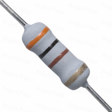 300 Ohm 1W Flameproof Metal Oxide Resistor - Medium Quality (Min Order Quantity 1 pc for this Product)