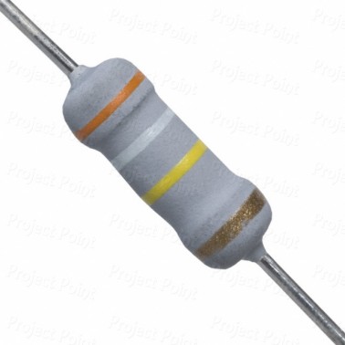 390K Ohm 1W Flameproof Metal Oxide Resistor - Medium Quality (Min Order Quantity 1pc for this Product)
