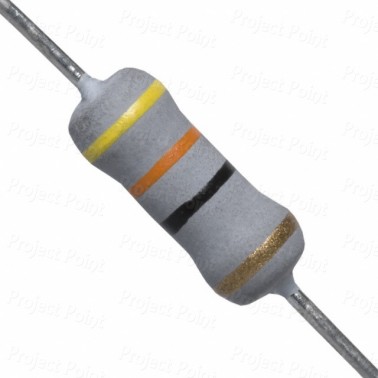 43 Ohm 1W Flameproof Metal Oxide Resistor - Medium Quality (Min Order Quantity 1 pc for this Product)