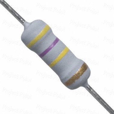 470K Ohm 1W Flameproof Metal Oxide Resistor - Medium Quality (Min Order Quantity 1pc for this Product)