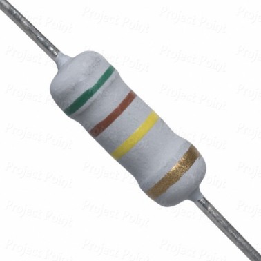 510K Ohm 1W Flameproof Metal Oxide Resistor - Medium Quality (Min Order Quantity 1 pc for this Product)