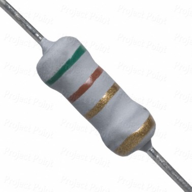 5.1 Ohm 1W Flameproof Metal Oxide Resistor - Medium Quality (Min Order Quantity 1pc for this Product)