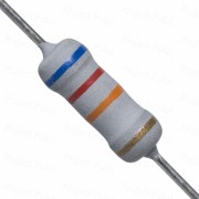 62K Ohm 1W Flameproof Metal Oxide Resistor - Medium Quality