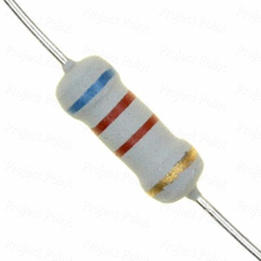 6.2K Ohm 1W Flameproof Metal Oxide Resistor - Medium Quality (Min Order Quantity 1 pc for this Product)