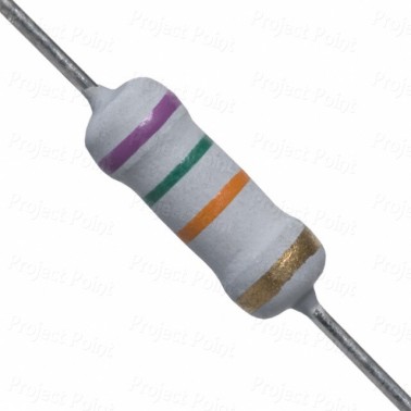 75K Ohm 1W Flameproof Metal Oxide Resistor - Medium Quality (Min Order Quantity 1 pc for this Product)