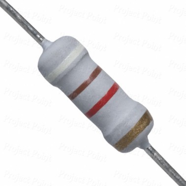 9.1K Ohm 1W Flameproof Metal Oxide Resistor - Medium Quality (Min Order Quantity 1pc for this Product)