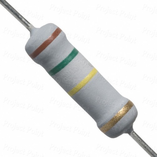 150K Ohm 2W Flameproof Metal Oxide Resistor - Medium Quality (Min Order Quantity 1 pc for this Product)