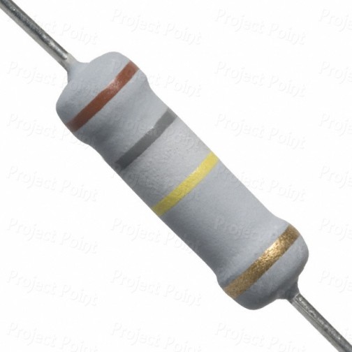 180K Ohm 2W Flameproof Metal Oxide Resistor - Medium Quality (Min Order Quantity 1 pc for this Product)