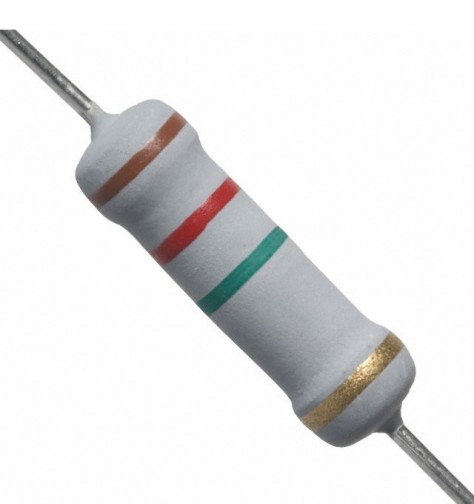 1.2M Ohm 2W Flameproof Metal Oxide Resistor - Medium Quality (Min Order Quantity 1 pc for this Product)