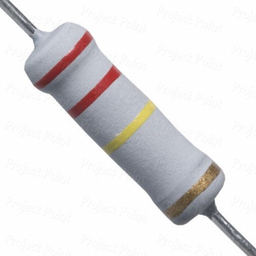 220K Ohm 2W Flameproof Metal Oxide Resistor - Medium Quality (Min Order Quantity 1 pc for this Product)